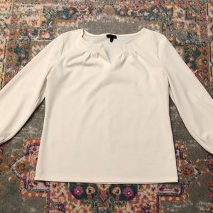 Talbots cream pullover blouse